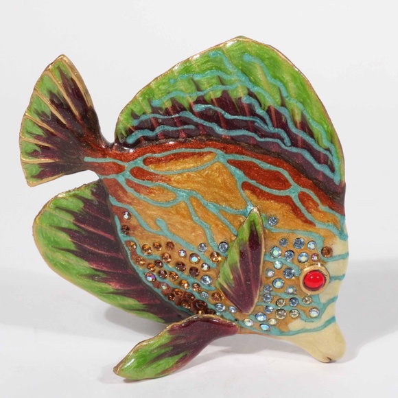 Jay Strongwater Swarowski Jeweled Tang Tropical Fish Collection Figurine RARE - Picture 2 of 11